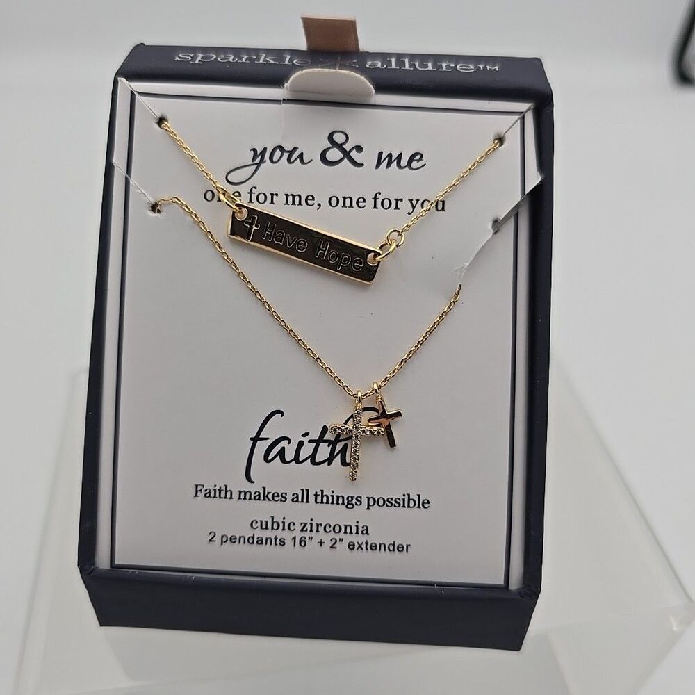 Faith 2-piece Necklaces | Inspiring Jewelry & Gifts In Box Birthday Christmas